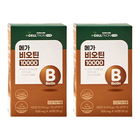 이너랩 메가 비오틴 10000, 60정, 2개