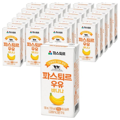 파스퇴르 바나나우유, 190ml, 24개