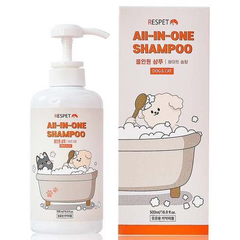리스펫 반려동물 더 순한 저자극 올인원 샴푸, 500ml, 1개입, 1개