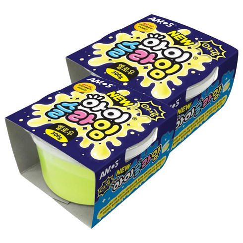 아모스 아이슬라임, 야광옐로우, 300g, 2개