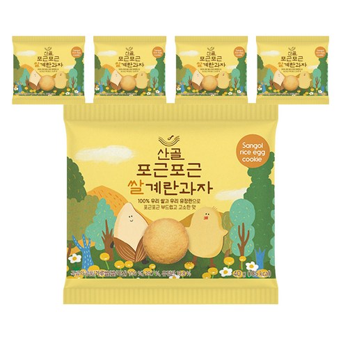 에코맘의산골이유식 산골쌀쿠키, 쌀계란, 40g, 5개