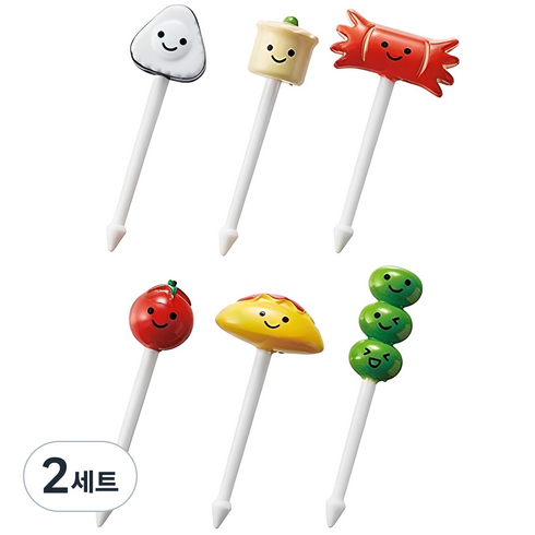 토루네 소풍도시락 꾸미기 반찬픽2 세트 P3419, 6개, 2세트