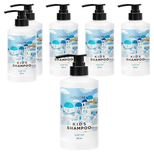 몽프라 키즈 샴푸 블랑솝, 6개, 500ml