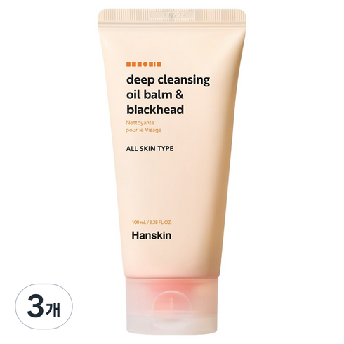 한스킨 딥클렌징 오일밤 앤 블랙헤드, 100ml, 3개