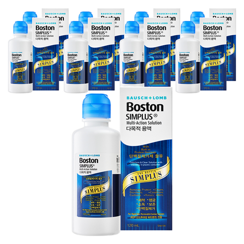 보스톤 심플러스 렌즈 세정액, 120ml, 9개