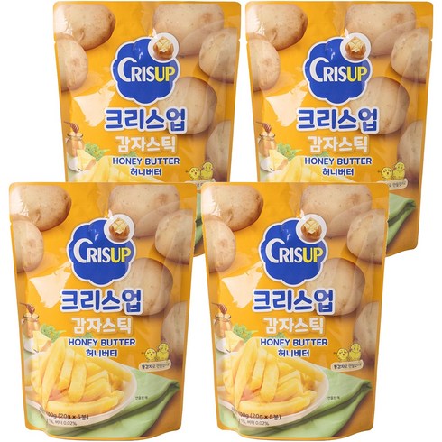 크리스업 감자스틱 허니버터 5p, 100g, 4개