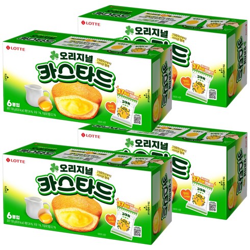 롯데제과 카스타드 리얼 크림, 138g, 4개