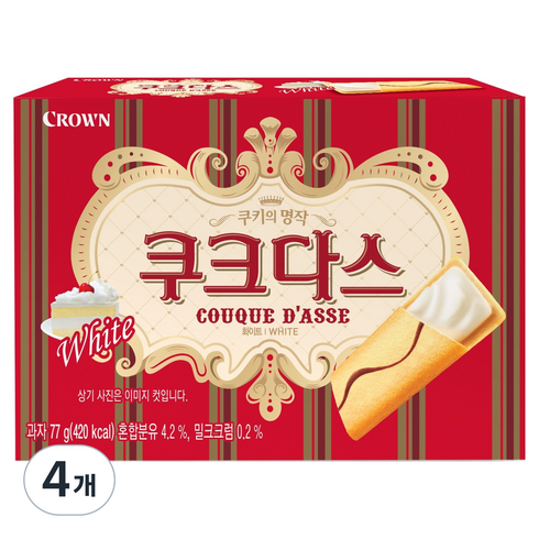 쿠크다스 화이트, 77g, 4개