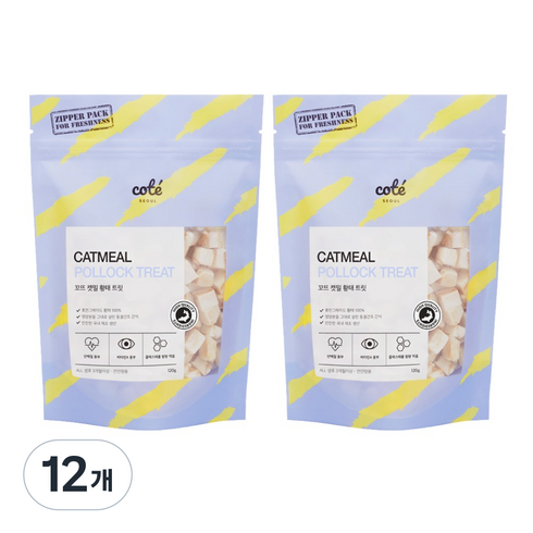 꼬뜨 캣밀 트릿 고양이 동결건조 간식, 황태, 120g, 12개