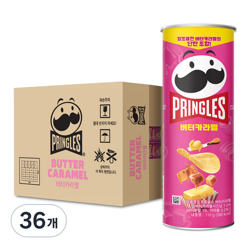 프링글스 버터카라멜, 110g, 36개
