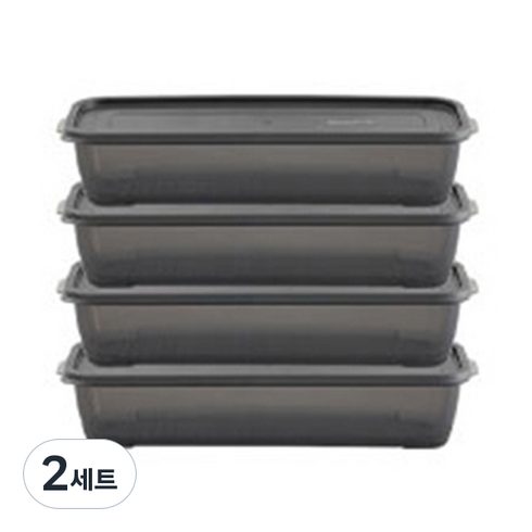 이지앤프리 블랙킵 에디션 파통 정리용기 2L, 4개, 2세트