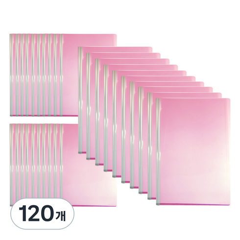현풍 세로형 인쇄무 민 둥근쫄대화일 A4 5mm, 분홍색, 120개