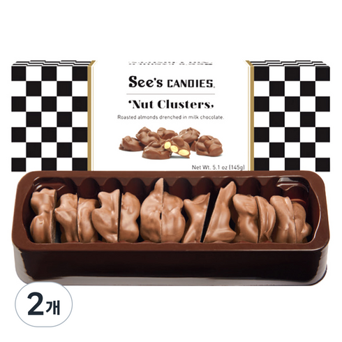 씨즈캔디 넛 클러스터 아몬드 초콜릿, 145g, 2개