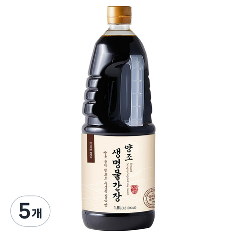 신앙촌 양조 생명 물간장, 1.8L, 5개