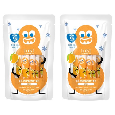 룩트킨디 얼려먹는 젤리 10p, 망고, 200g, 2개