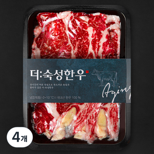 더숙성한우 산지직송 등심 불고기용 (냉장), 250g, 4개