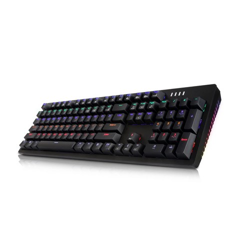 앱코 HACKER 축교환 측면 RGB 라이팅 이중사출 게이밍 기계식 유선 일반형 키보드, 블랙, K515, 갈축