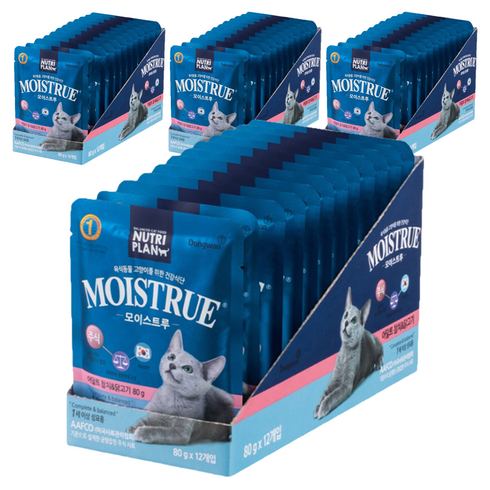 동원뉴트리플랜 고양이 모이스트루 습식 간식, 닭+참치, 80g, 48개