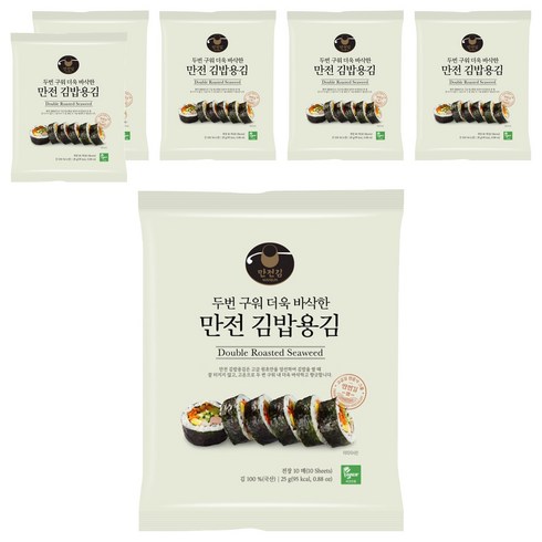 만전김 두번 구운 김밥김 10p, 25g, 6개