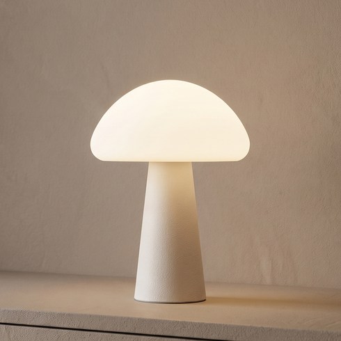 르엘 머쉬라이트 무선 LED 침실 수면 무드등, 화이트