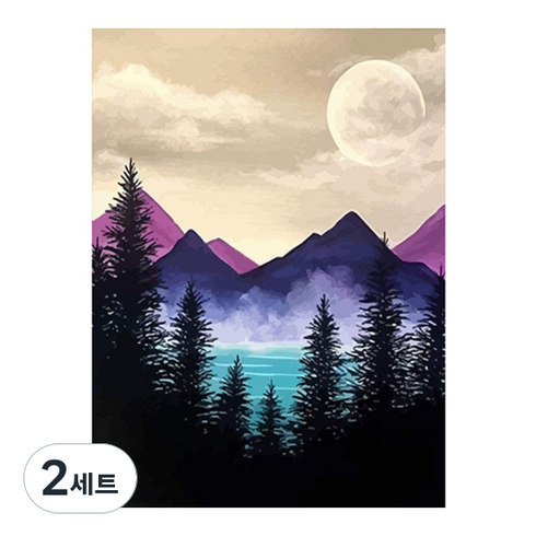 데이소이 미스테리 판타지 DIY 보석십자수 세트 20 x 30 cm, 05 마운틴, 2세트