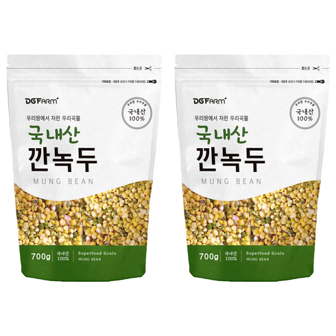 대구농산 건강한밥상 국산 깐녹두, 700g, 2개