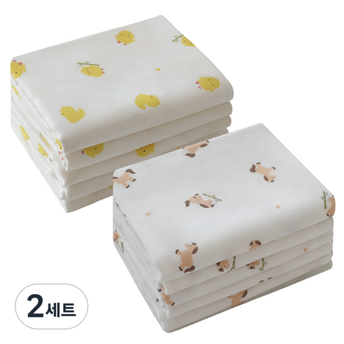 베이비앤아이 밤부 천 기저귀 2종 x 5p 세트, 아리, 포니, 2세트