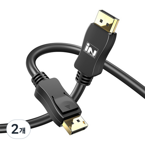 인네트워크 8K UHD 지원 디스플레이포트 DP Ver1.4 모니터 영상 케이블 IN-8KDP14V, 2개, 3m