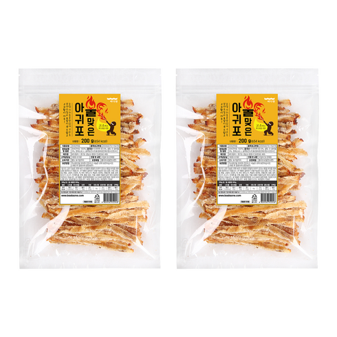 바다원 불맞은 아귀포, 200g, 2개