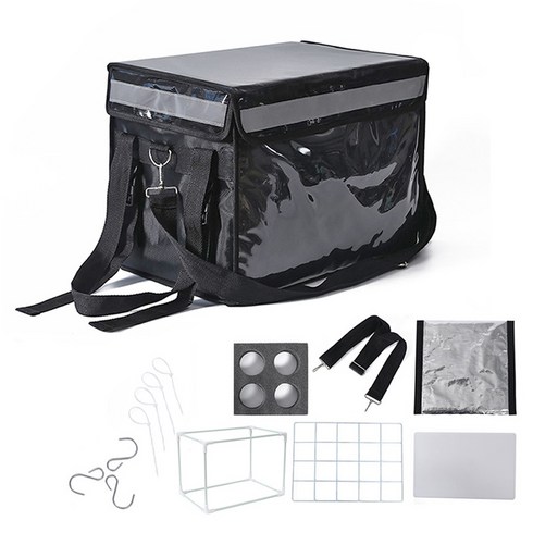 카템 오토바이 자전거 보온 보냉 배달박스, 블랙