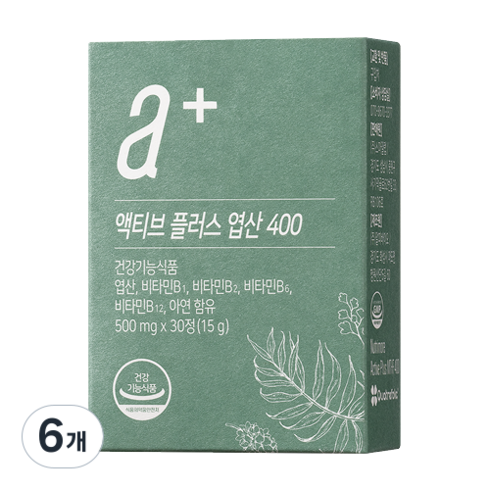 뉴트리모어 액티브 플러스 엽산 400, 30정, 6개