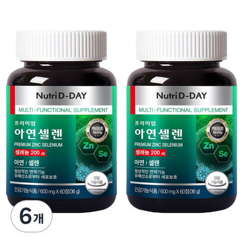 뉴트리디데이 프리미엄 아연 셀렌, 6개, 60정
