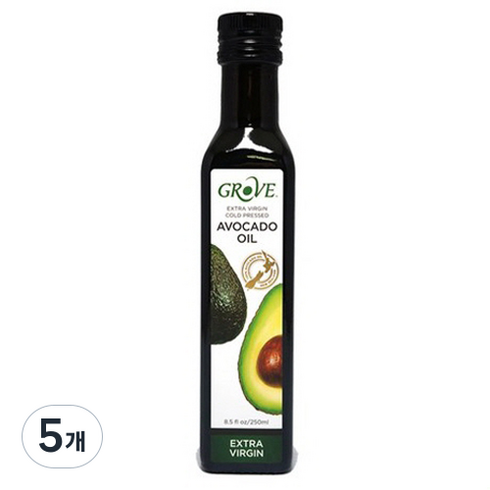 그로브 엑스트라버진 뉴질랜드 아보카도오일, 500ml, 5개