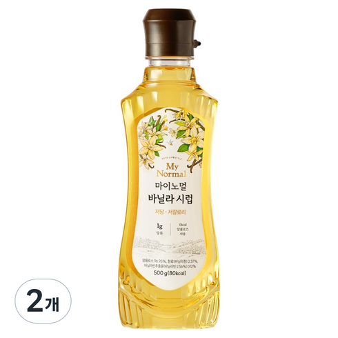 마이노멀 저당 저칼로리 바닐라 시럽, 500g, 2개