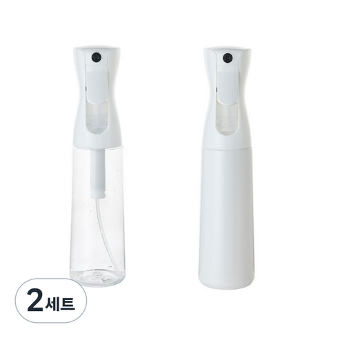 행복앤 압축 분무기 스프레이 300ml 투명 + 화이트 세트, 2세트, 투명+화이트