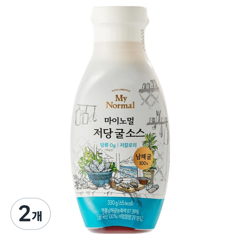 마이노멀 저당 굴소스, 330g, 2개