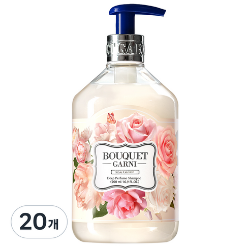 부케가르니 딥퍼퓸 샴푸 로즈가든, 500ml, 20개