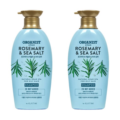 오가니스트 로즈마리 & 씨솔트 딥클렌징 샴푸, 500ml, 2개