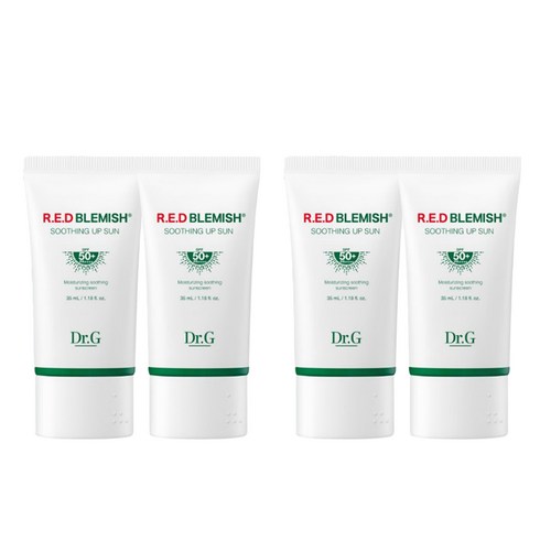 닥터지 레드 블레미쉬 수딩 업 선크림 SPF50+ PA++++, 35ml, 4개