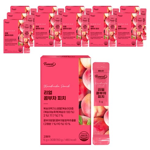 퍼니트 리얼 콤부차 피치맛, 150g, 12개
