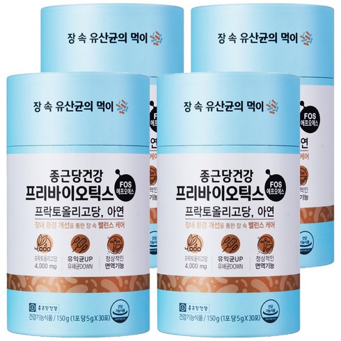 종근당건강 프리바이오틱스 에프오에스, 150g, 4개