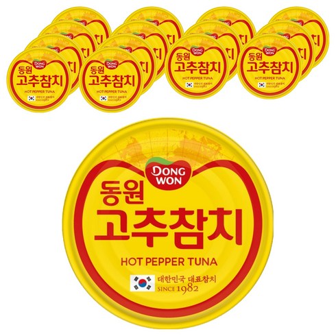 동원참치 고추 참치, 150g, 15개