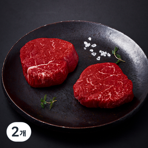 국내산 소고기 안심 3등급 구이용 (냉장), 2개, 200g