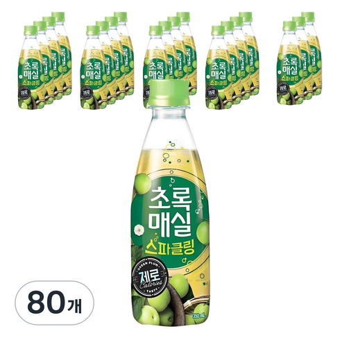 초록매실 스파클링 제로, 350ml, 80개