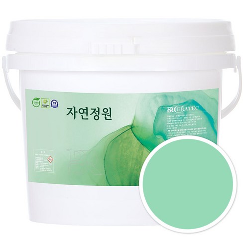 자연정원 친환경 셀프 벽지 규조토 황토 베란다 가구 결로방지 수성페인트, BR030시폼그린, 5kg, 1개