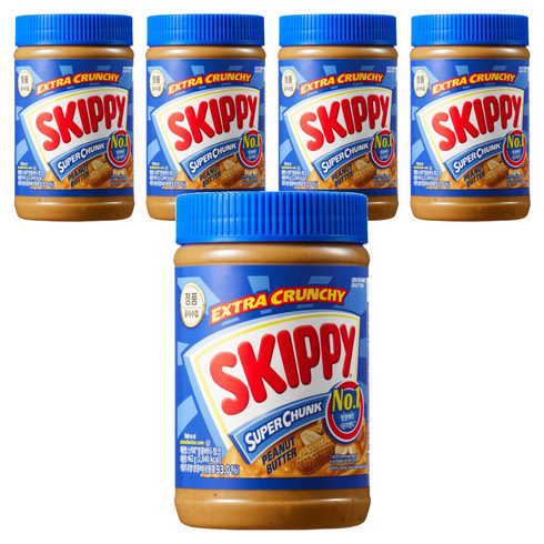 스키피 수퍼청크 땅콩버터, 462g, 5개