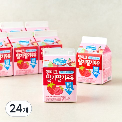 덴마크 딸기딸기 우유, 300ml, 24개