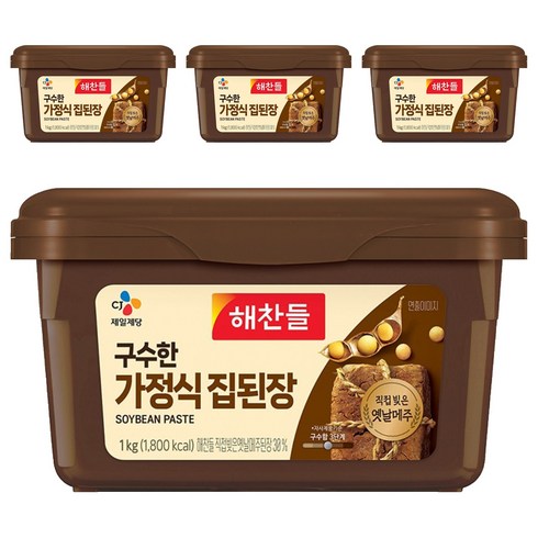해찬들 구수한 가정식 집된장, 1kg, 4개