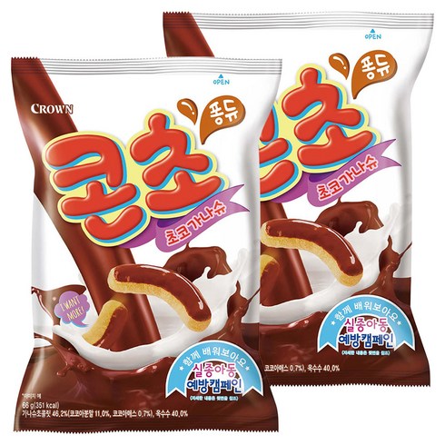 크라운 콘초 초코가나슈, 66g, 2개