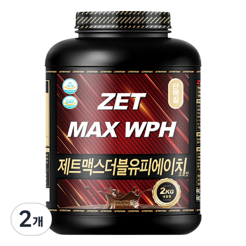 제트리션 제트맥스WPH 더블초코, 2kg, 2개